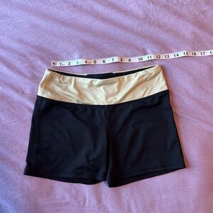 Women’s Athletic Shorts - Black with light green Waistband